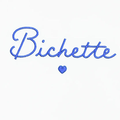 T-shirt « Bichette » bleu femme