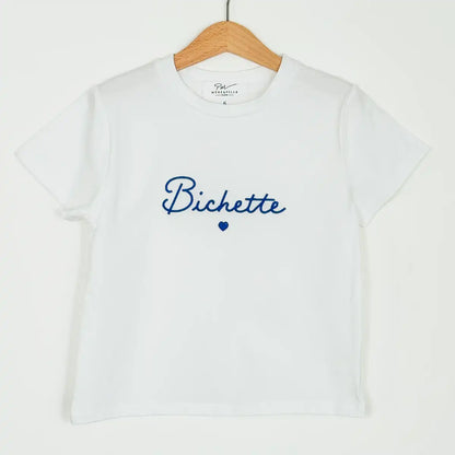 T-shirt « Bichette »fille bleu