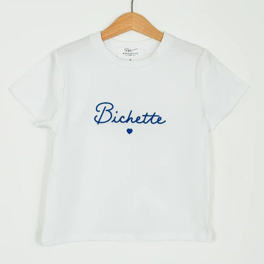 T-shirt « Bichette »fille bleu