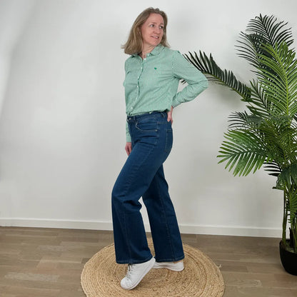 Jean large coeur rouge  femme