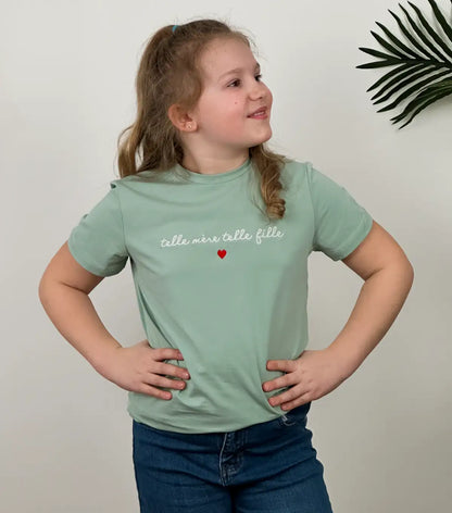 T-shirt « Telle mère telle fille » blanc ENFANT